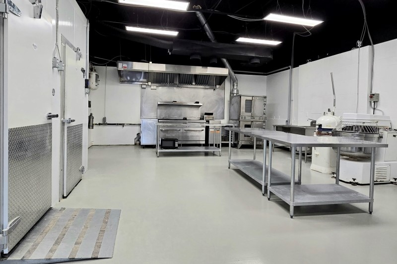 Overview image of Premium kitchen layout and equipment.